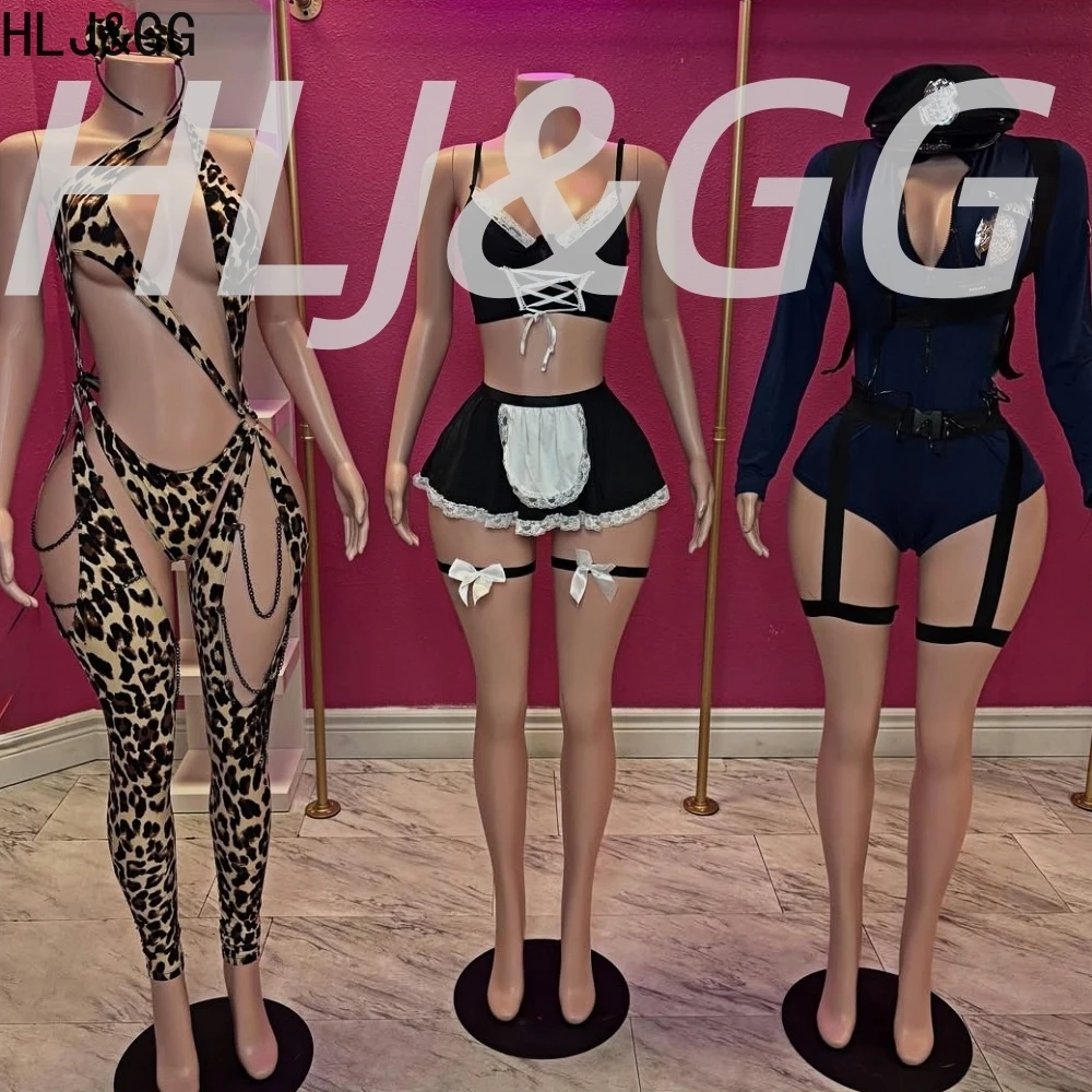 

HLJ&GG Sexy Hollow Bandage Cosplay Sets Hot Erotic Costumes Underwear Open Bra Thong Sexy Halloween Costume For Women Tempting