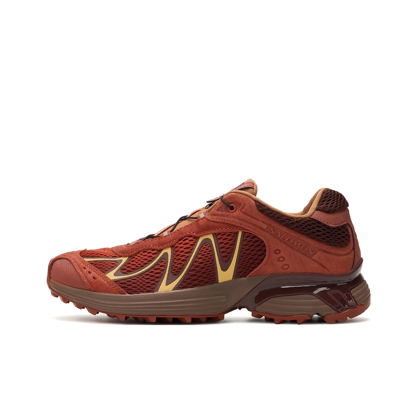 

SALOMON XT WHISPER Cushioning Abrasion Resistant Coverage Support Lightweight Low top Running Shoes Unisex Red Brown 479714
