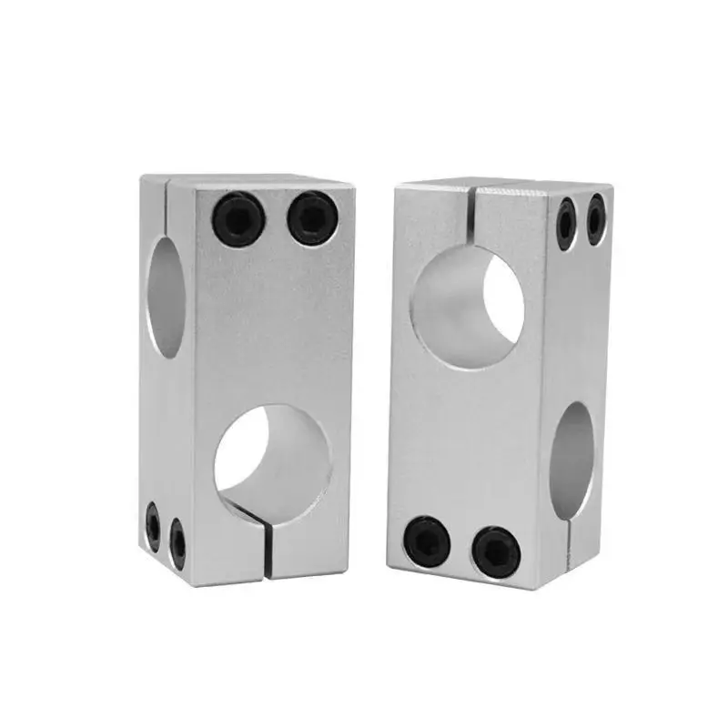 Optical Shaft Cross Clamp Fixed Bracket Parallel and Vertical Connection Locking Aluminum Double Hole same diameter Connector