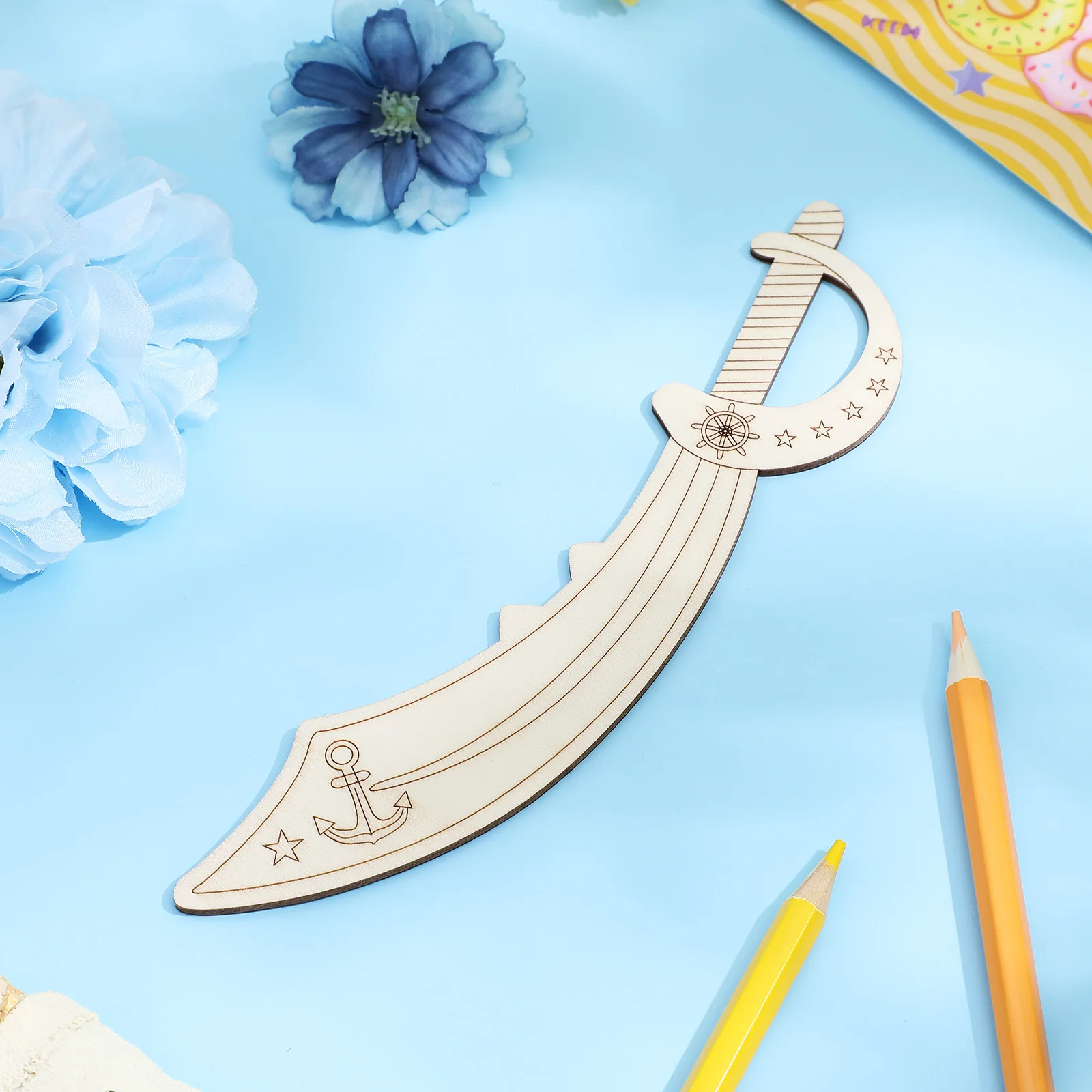 

12 Pcs Pirate Sword Set Children Party Medieval Favors Wood Halloween Fighting Toys