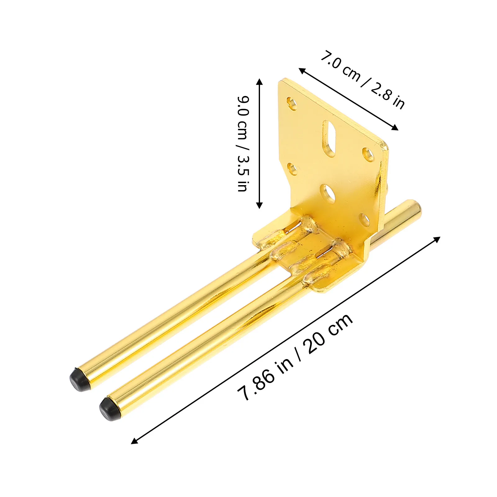 2Sets Metal Furniture Support Legs Stable Strong Bearings for Sofa Cabinet Desk Wardrobe Furniture Iron Cabinet Feet