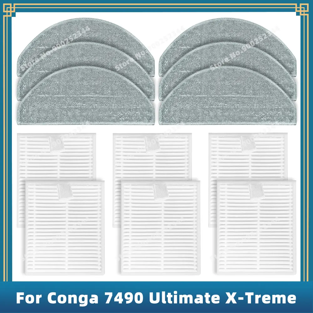 Compatible For Conga 7490 Ultimate X-Treme, 7490 Ultimate Genesis Replacement Spare Parts Accessories Mop Cloth Filter