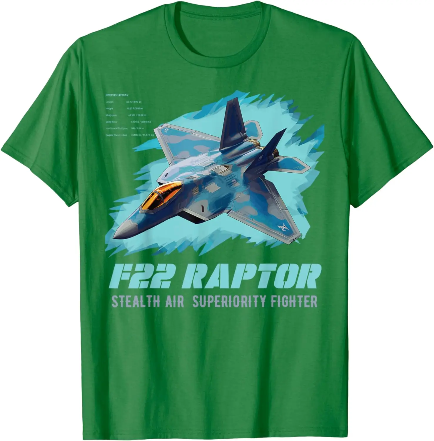 F-22 Raptor Fighter Unisex T-shirt Male and female couples summer short  Casual cotton new fashion comfortable clothing