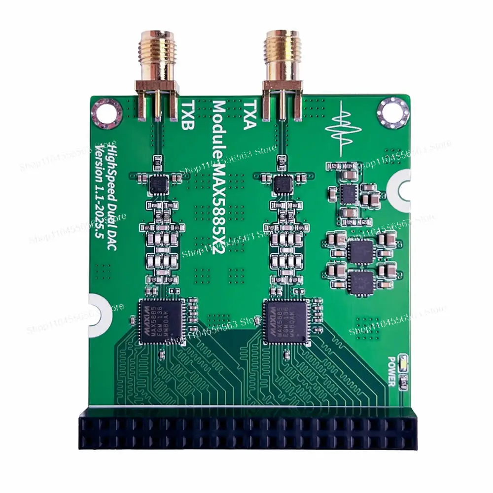 Dual-Channel MAX5885 High-Speed DAC Module for Arbitrary Waveform Generation in Test Equipment