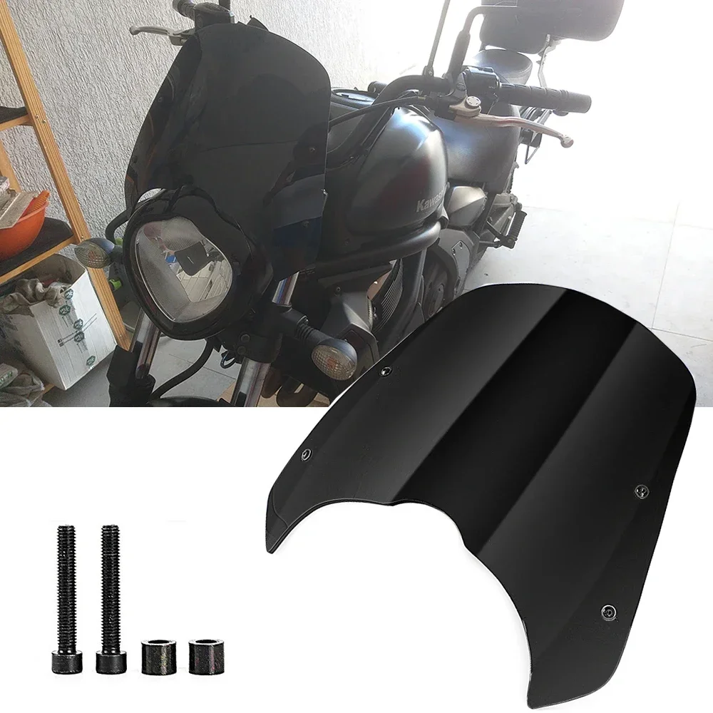 For Kawasaki Vulcan S650 VN650 Windscreen Motor Windshield Wind Deflectors Bracket Headlight Fairing VN650s EN650 2015-2021 2022