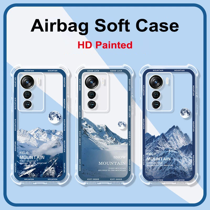 Anti-fall Casing For ZTE Axon 50Ultra 5G Slim Soft TPU Silicone Transparent Case Axon40 Pro Shockproof Shell Axon 30Ultra Axon30