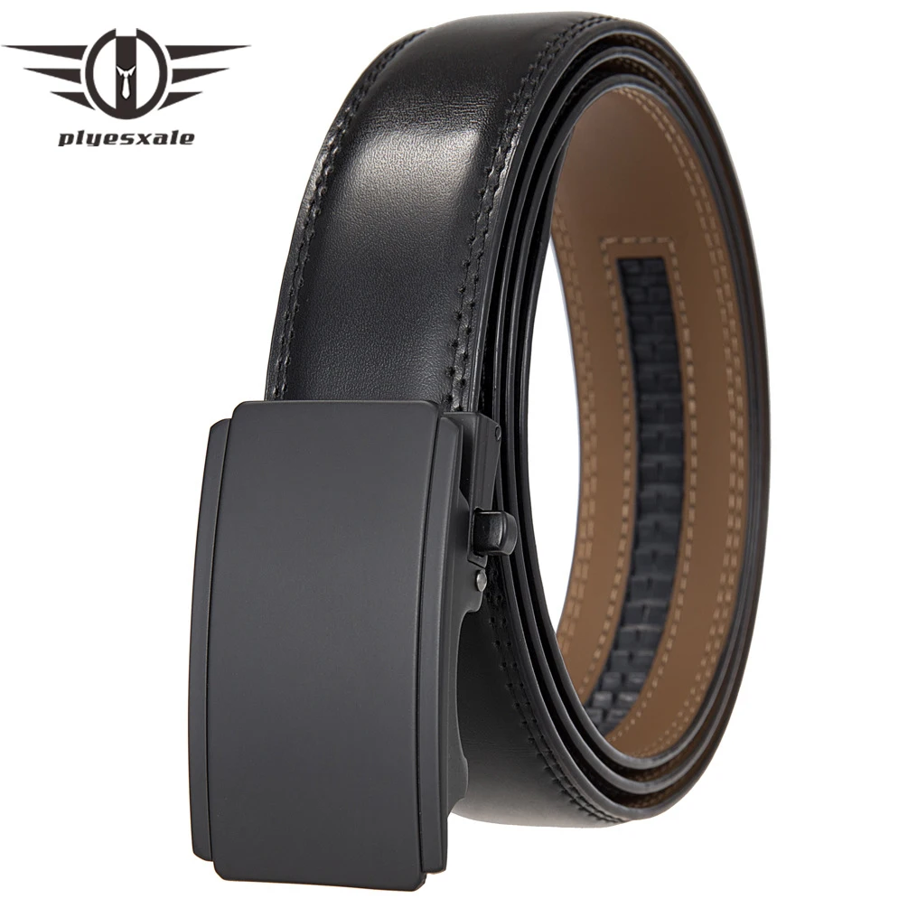 2026 Black Genuine Leather Belts for Men High Quality Automatic Buckle Belt Jeans Strap Waistband Luxury Men's Dress Belt B1258