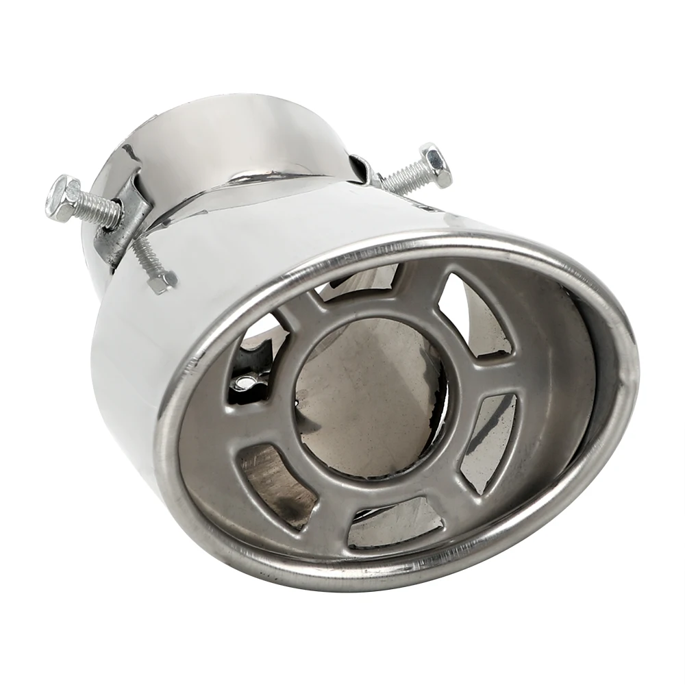 Round Car Exhaust Tail Pipe Car Accessories 1PCS Tail Muffler Stainless Steel Car Exhaust Muffler Universal