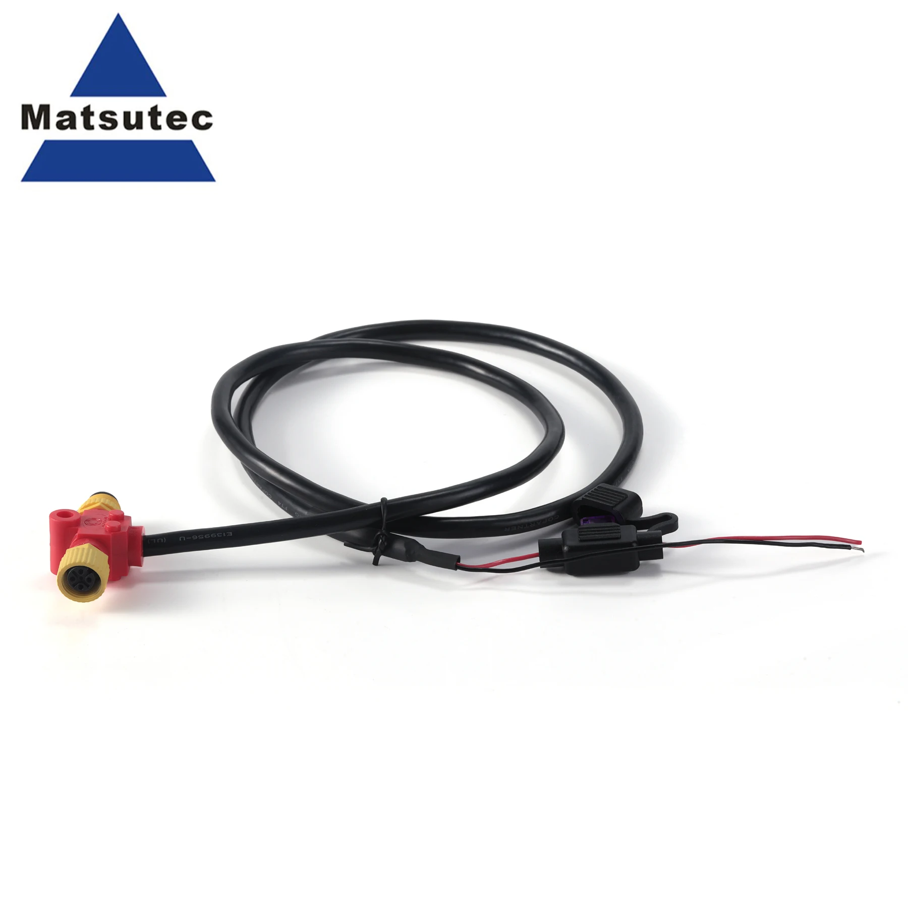 Matsutec M12 resistencia de 5 pines nmea2000 kit de cable de arranque NMEA 2000(N2K) Cable de alimentación en T con fusible para Garmin Lowrance Simrad B & G