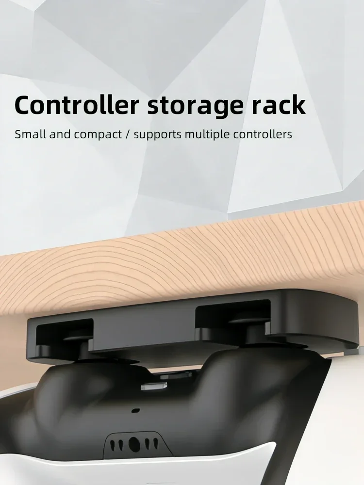 DATA FROG Adhesive Under Table Hanging Storage Rack Game Controller Hanger Holder For PS4 PS5 Gamepad Accessories