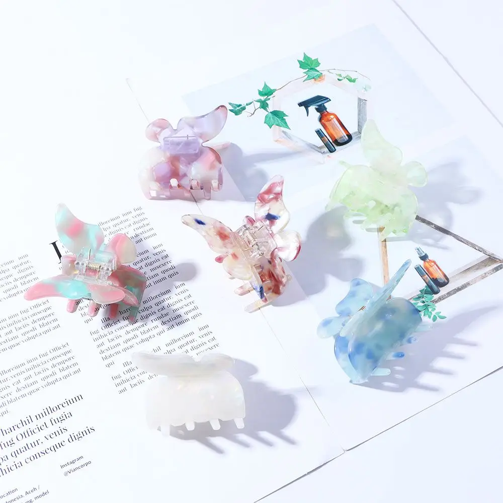 Hairpin Fashion Butterfly Girls Hair Accessories Acetic Acid Butterfly Hair Clips Hair Claw Crab Clips Headwear