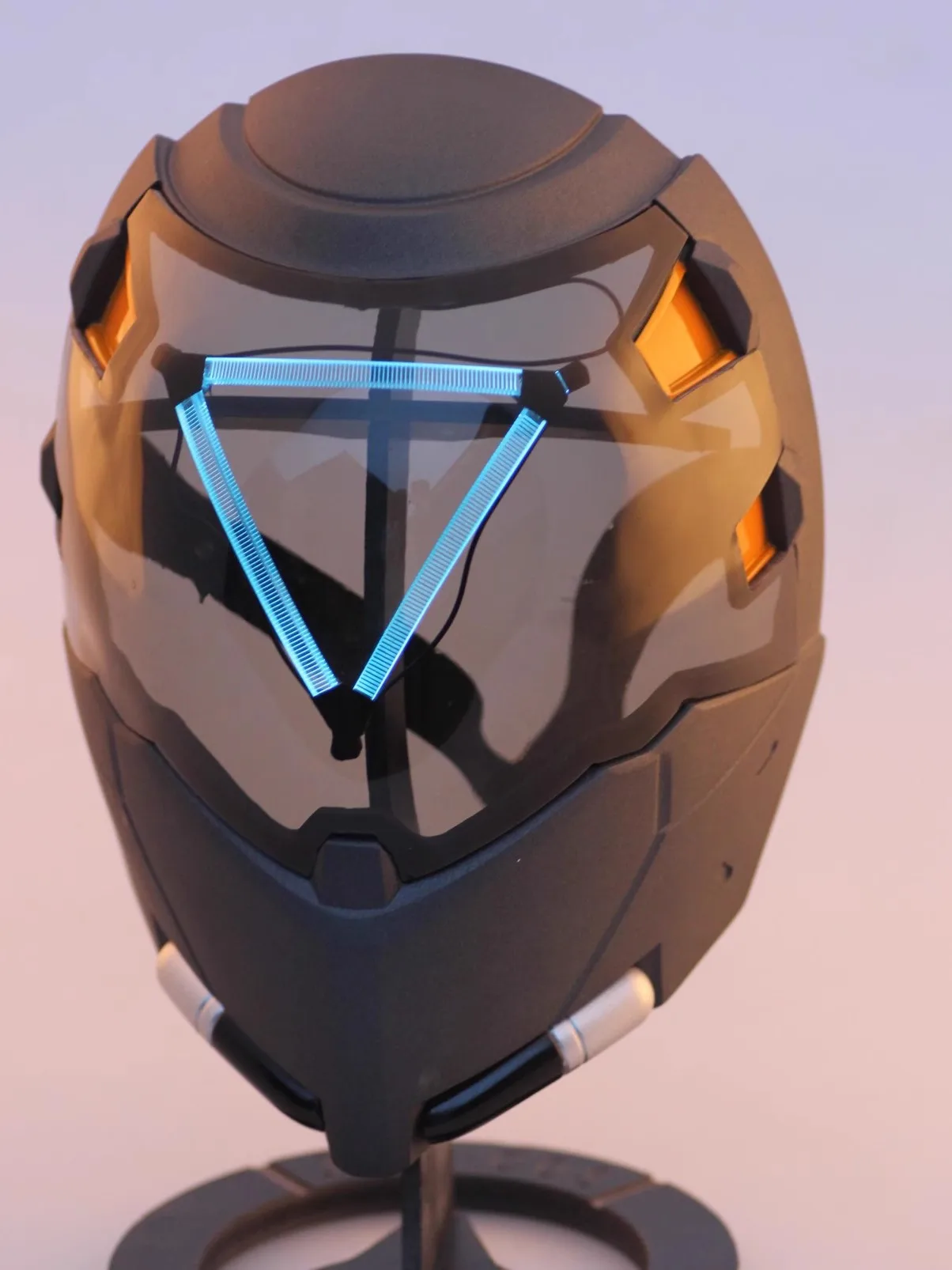 Ana Amari Shrike Skin Masks With LED Light FRP Luminous Helmet Cosplay Ana Amar Costume Arylic Mask Without Battery