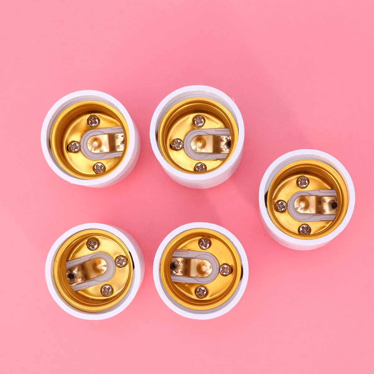 

6Pcs Gu24 to E26 E27 Light Bulb Base Adapter Converter Socket Lamp Holder for LED Halogen Filament Bulbs Home Use