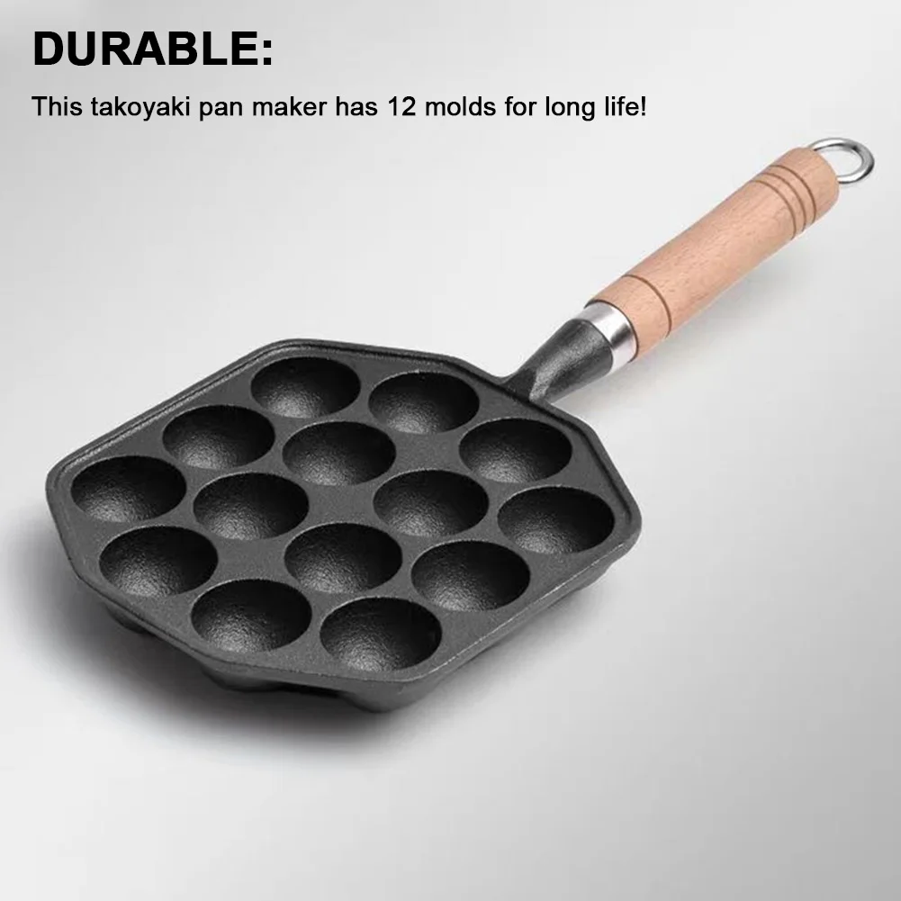 14 Holes Takoyaki Grill Pan Plate Non Stick Octopus Ball Maker Cooking Grill Baking Pan Octopus Ball Baking Tray Kitchen Gadgets