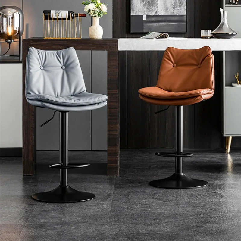 Adjustable high kitchen stools Modern Swivel Counter Designer Dining Bar Chairs reception bancos para barraKitchen Furniture HY