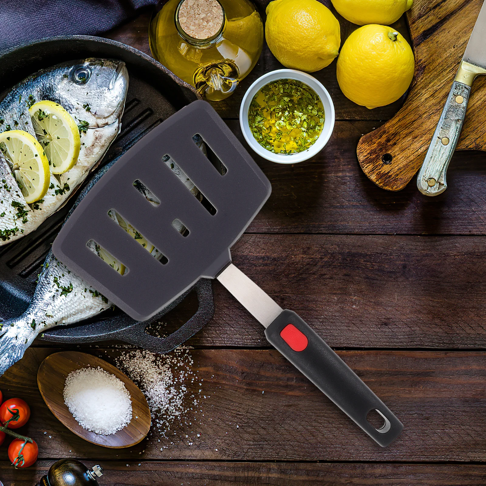 

3Pcs Non-Stick Silicone Cooking Spatulas Heat Resistant Large Frying Pan Wok Kitchen Utensils Portable Household Multi-Purpose