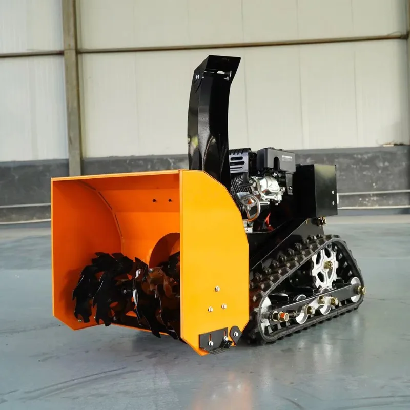 Multi-Purpose Electric Snow Blower Robot Remote Control Snowplow Snow Blower Rubber Track Snowplow Removal Equipment