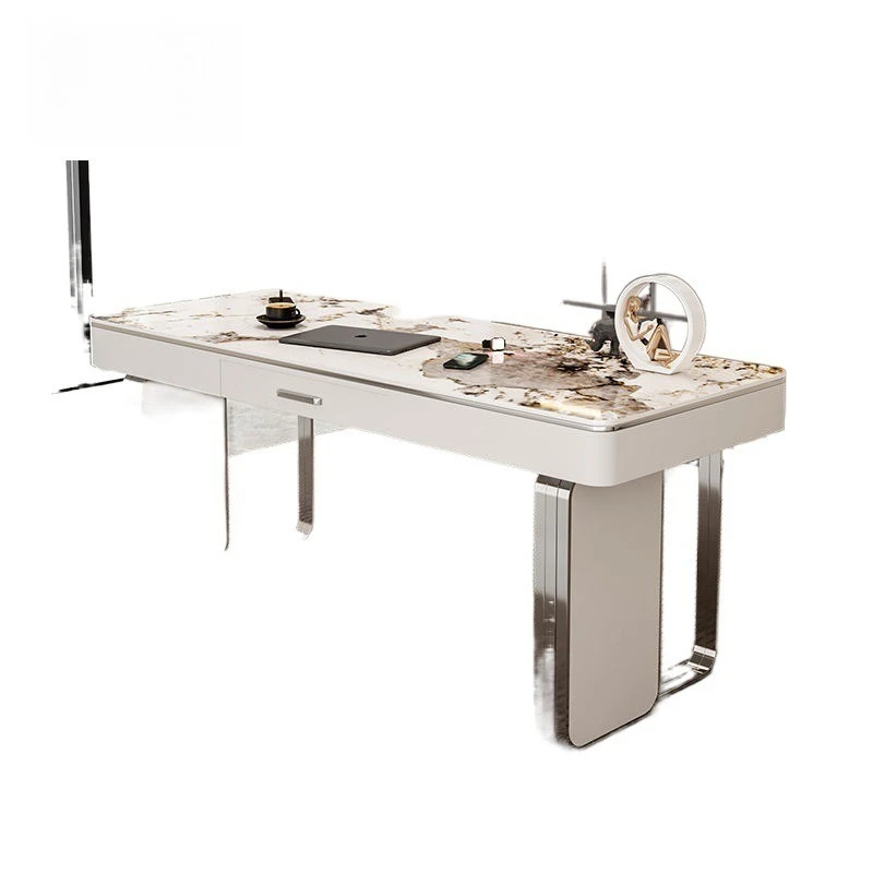 

Italian minimalist light luxury home writing desk Office owner reception medical beauty salon consultation computer desk