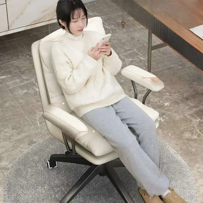 Computer Swivel Office Chairs Bedroom Desk Pulley Study Office Chairs Makeup Living Room Silla Oficina Salon Furnitures QF50BG