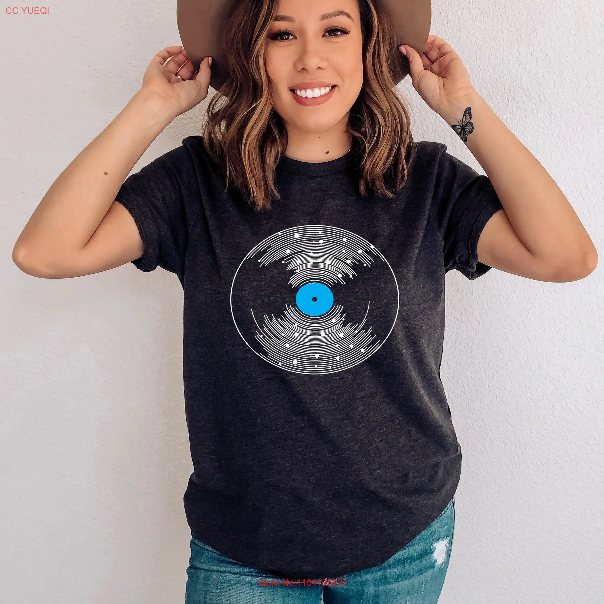 vinyl record shirt collector music lover dj player gift long or short sleeves