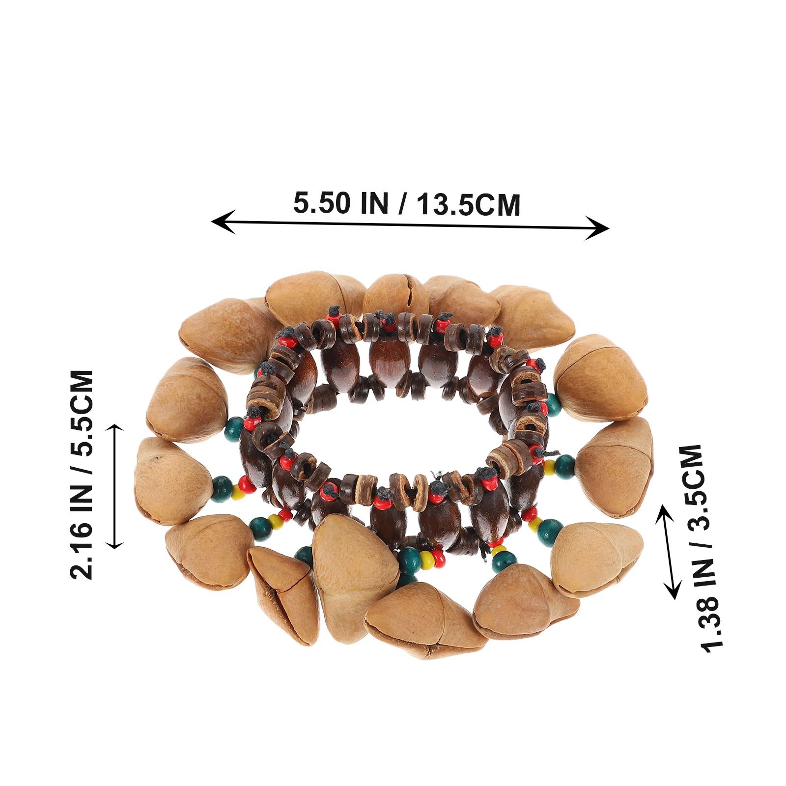 1 قطعة طبلة يدوية عالية الجودة أدوات قرع الأفريقية دائم جرس سوار الاطفال اللعب الموسيقية موجة نمط العرقية #6
