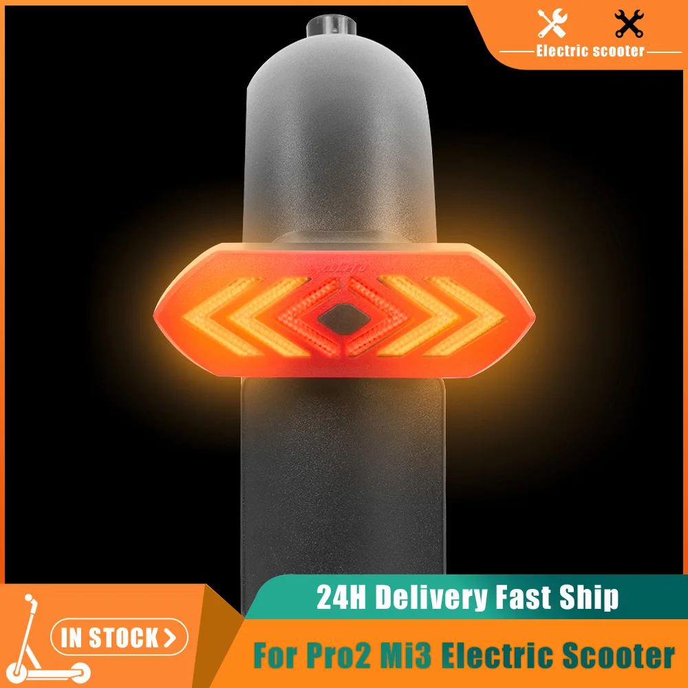 

USB Rechargeable Rear Light Turn Signal Alarm Waterproof Wireless Remote Control Electric Scooter For Xiaomi Pro 2 Mi3 Taillight