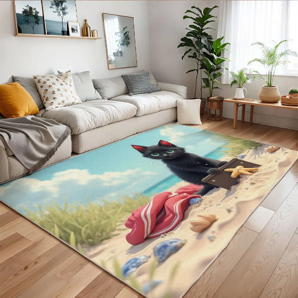 

Stylish Patterned Area Rug Non-Slip Living Room Carpet Soft Bedroom Mat Creative Design Home Decor Durable Eye-catching Versatil
