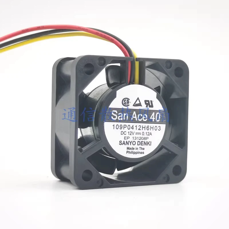 HTS  For  SANYO 109P0412H6H03 DC 12V 0.12A 3-wire cooling fan 4020 4 cm 1PCS