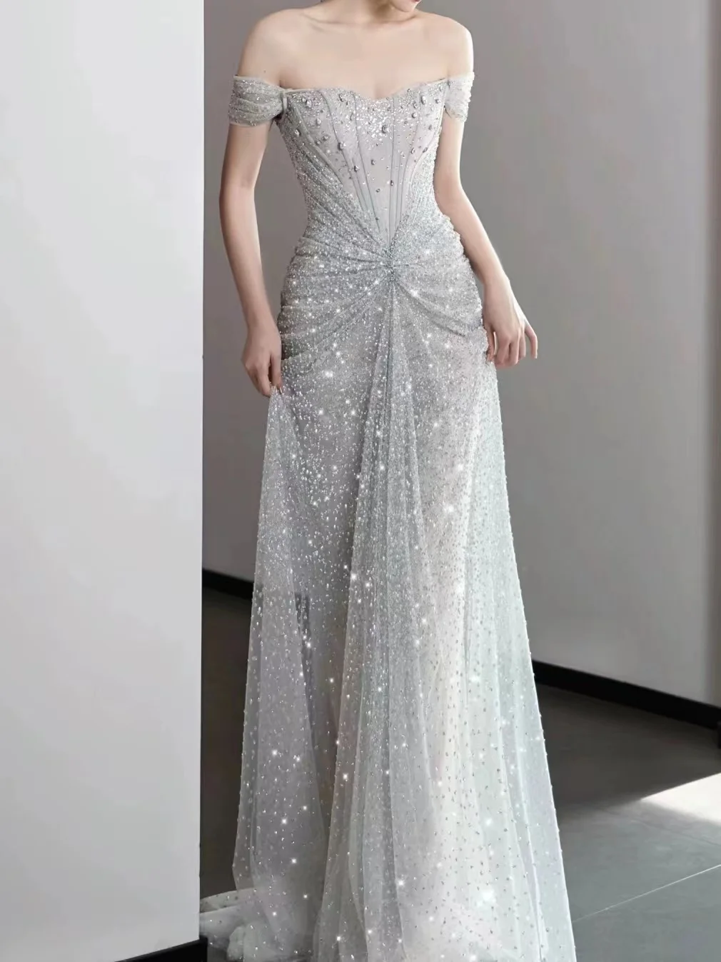 Blingbling Bride Gowns Glitter Wedding Dresses For Women Sequins Bride Dress Vestidos De Novia Luxurious A-Line Bridal Gown