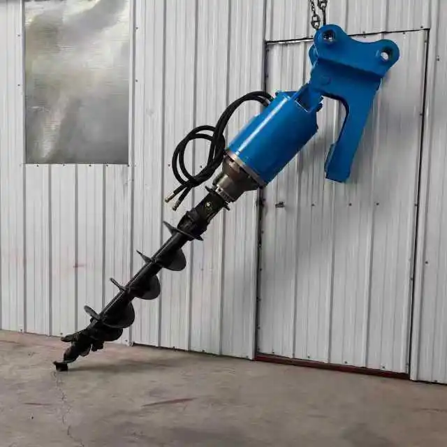 #Small excavator spiral drill machine, alloy drill bit, efficient drilling accessories