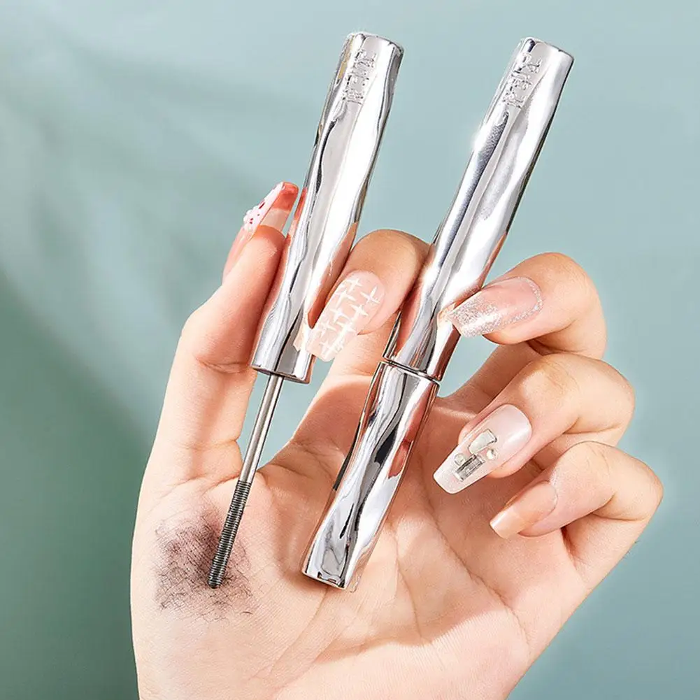 Metaal Ijzer Wimpers Mascara Waterdichte Zijdevezel Mascara Zwarte Lange Curling Wimper Extensions Ogen Make-up Koreaanse Cosmetica