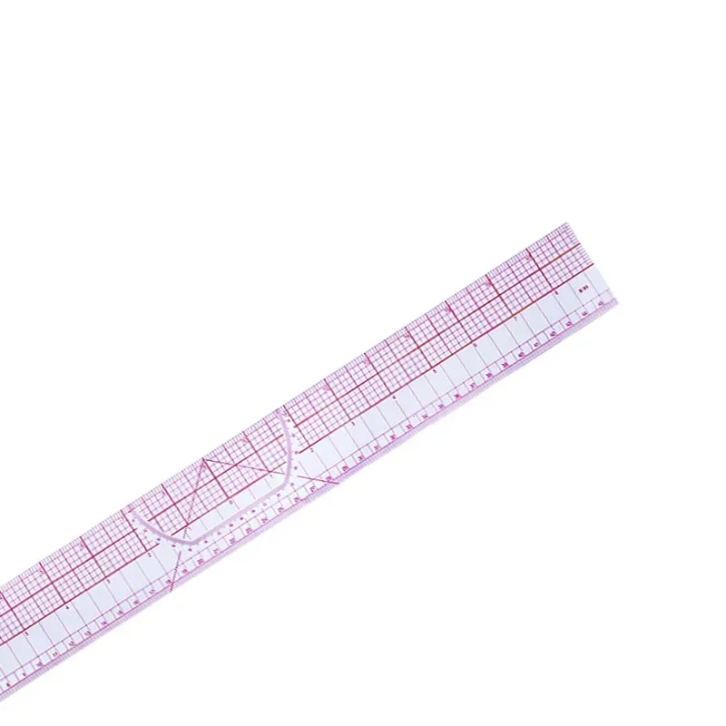 45cm Tailor Multi-function Grading Ruler Double Side Metric Straight Ruler Sewing Craft Tool Plastic Transparent Ruler