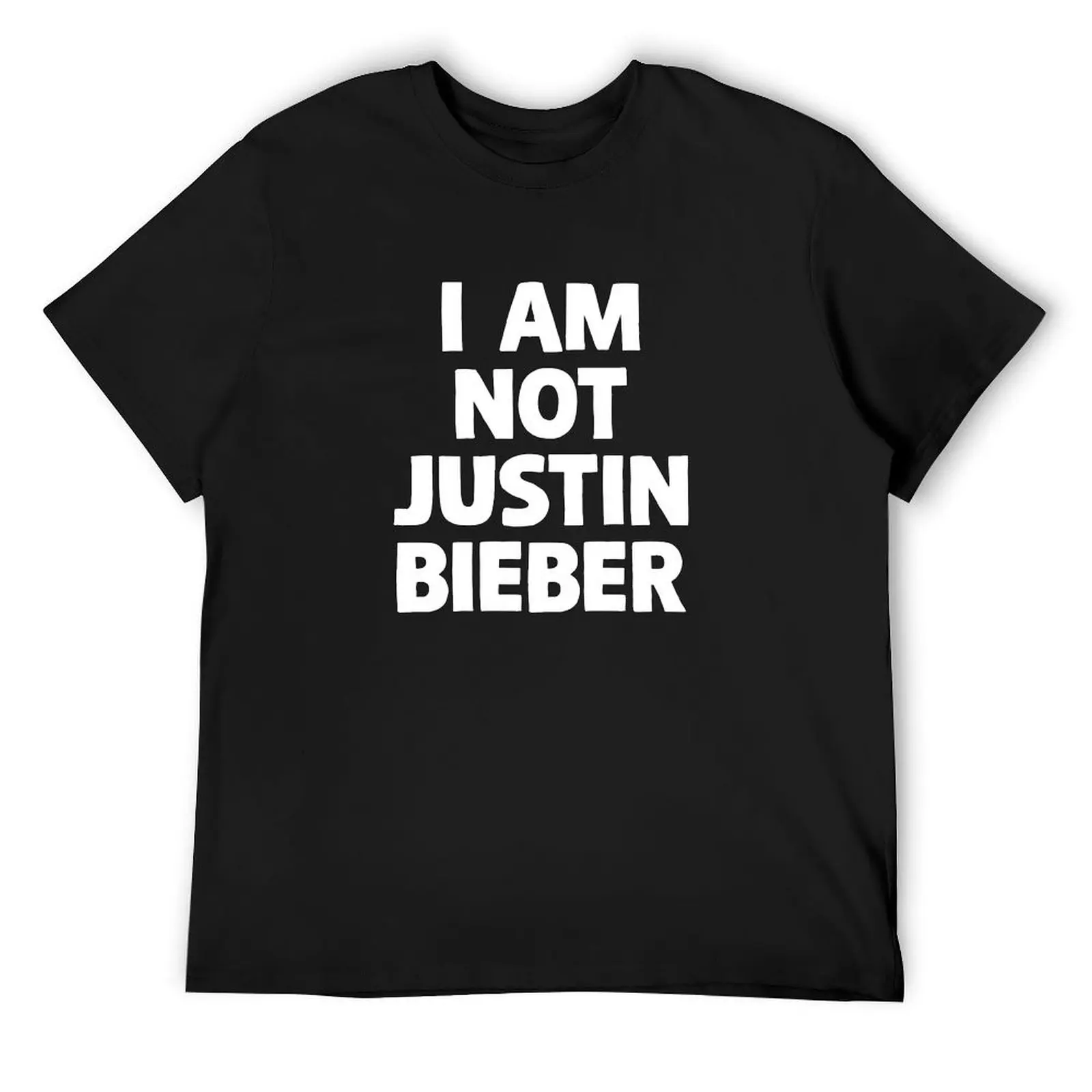 

I Am Not Justin Bieber. Funny Viral Meme. Sarcastic Quote. Hard Images T-Shirt Short sleeve tee heavyweight t shirts for men