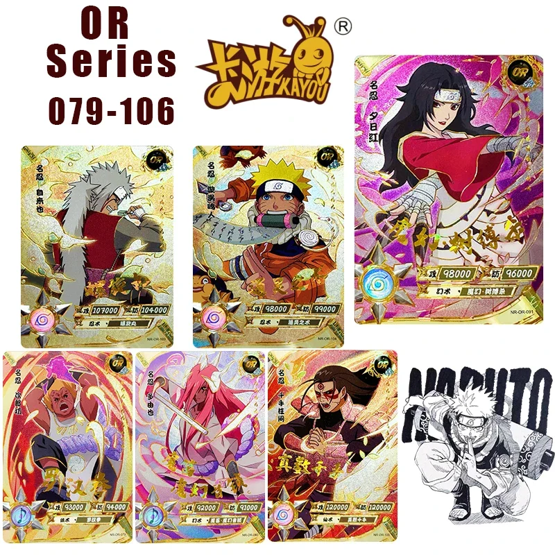 

Kayou Naruto Uzumaki Kushina Konan Cartoon Game card Or79-106 Anime Collection Bronzing Flash Card Toys Christmas Birthday Gift