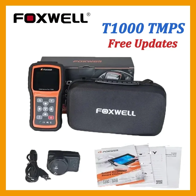 Foxwell T1000 TPMS Sensors Programming Activate Check RF Key FOB Tire Pressure Monitoring System Auto Tester Detector PK TS508