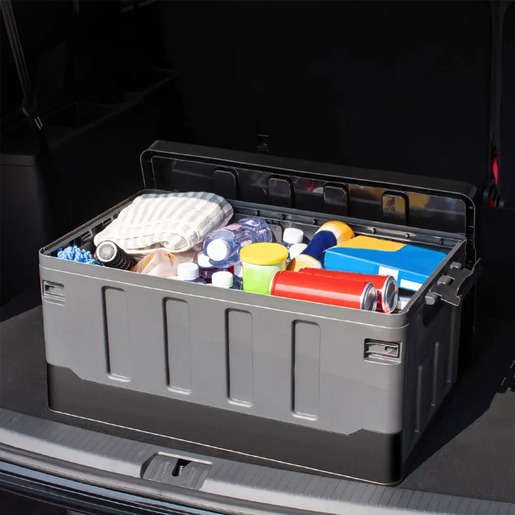 

60L Car Trunk Storage Box Large Capacity Car Trunk Sorting Box Collapsible Storage Container for SUV Cars Stowing Tidying