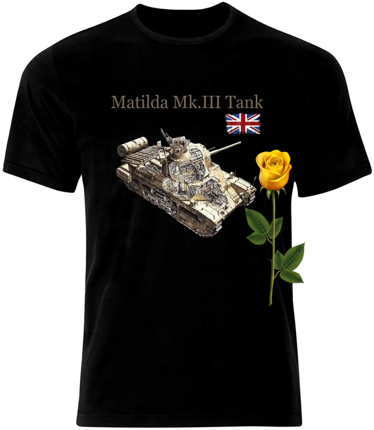 Футболка-майка Matilda Mk.III British Infantry, 100% хлопок, с круглым вырезом и коротким рукавом, летняя повседневная мужская футболка, уличная одежда
