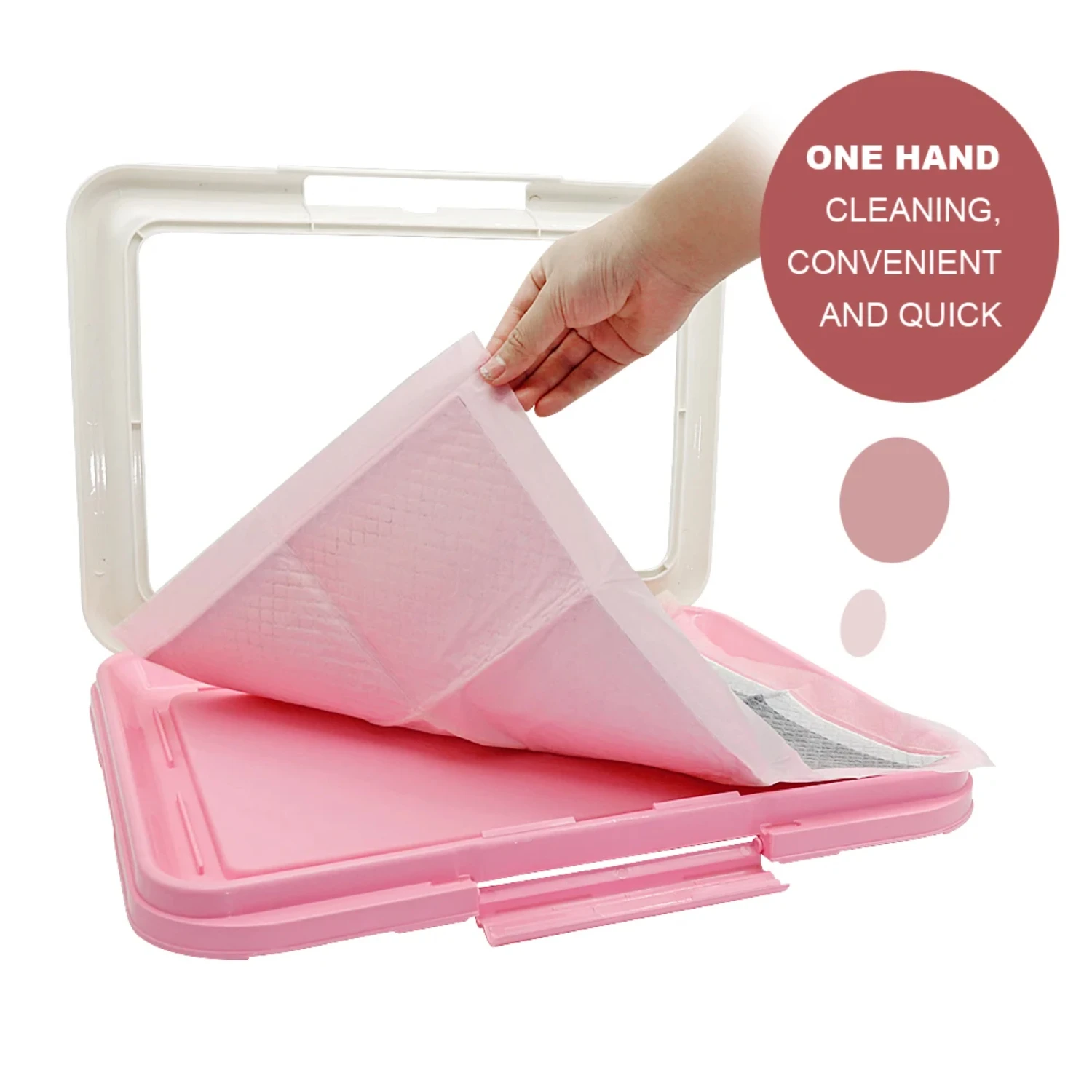 New Convenient Essential Compact Portable Potty Training Toilet for Dogs and Cats - Perfect Small Pet Supply with Puppy Pad Hold 5
