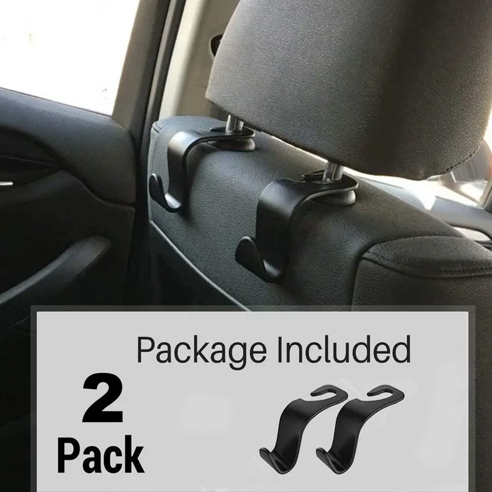 Hot 2Pcs Hooks Car Seat Back Hanger Headrest Mount Storage Holder Bearing For Car Bag Clothes Coats Hanging Hooks Fast Delivery