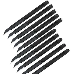TOFAR 10pcs 30 Degree Black Utility Knife Vinyl Wrap Car Stickers Window Tint Film Wallpaper Cutting Tool 9mm Snap Off Blade