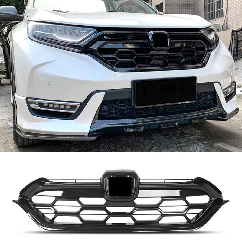 

Suitable For Honda CRV Grille Carbon Fibre Refitt Front Center Racing Grille Cover Accessorie Body Kit 2017- 2020