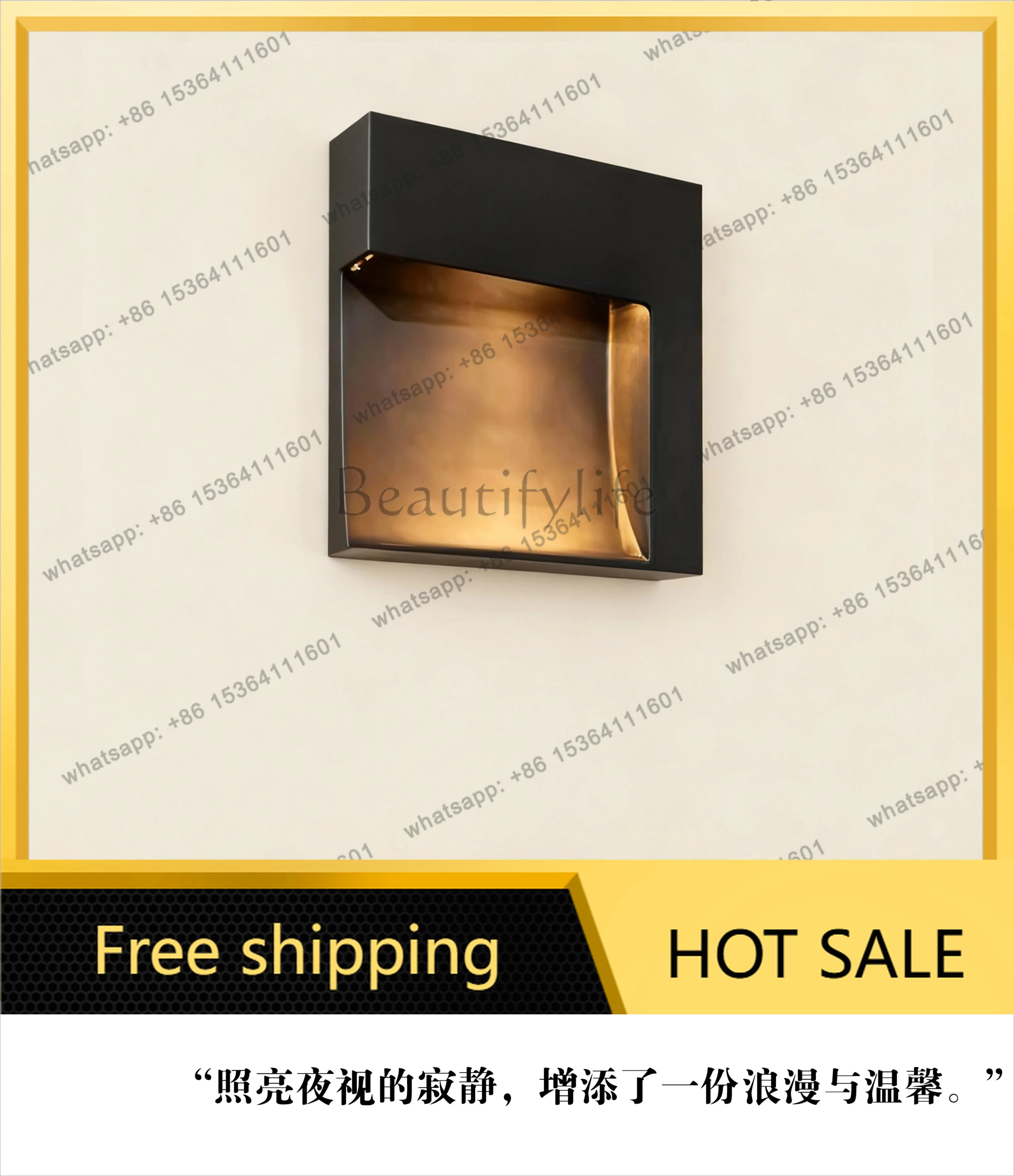 Factory Direct Sales Modern Simple Geometric Square Light Luxury Atmosphere Decoration Luminous Objects