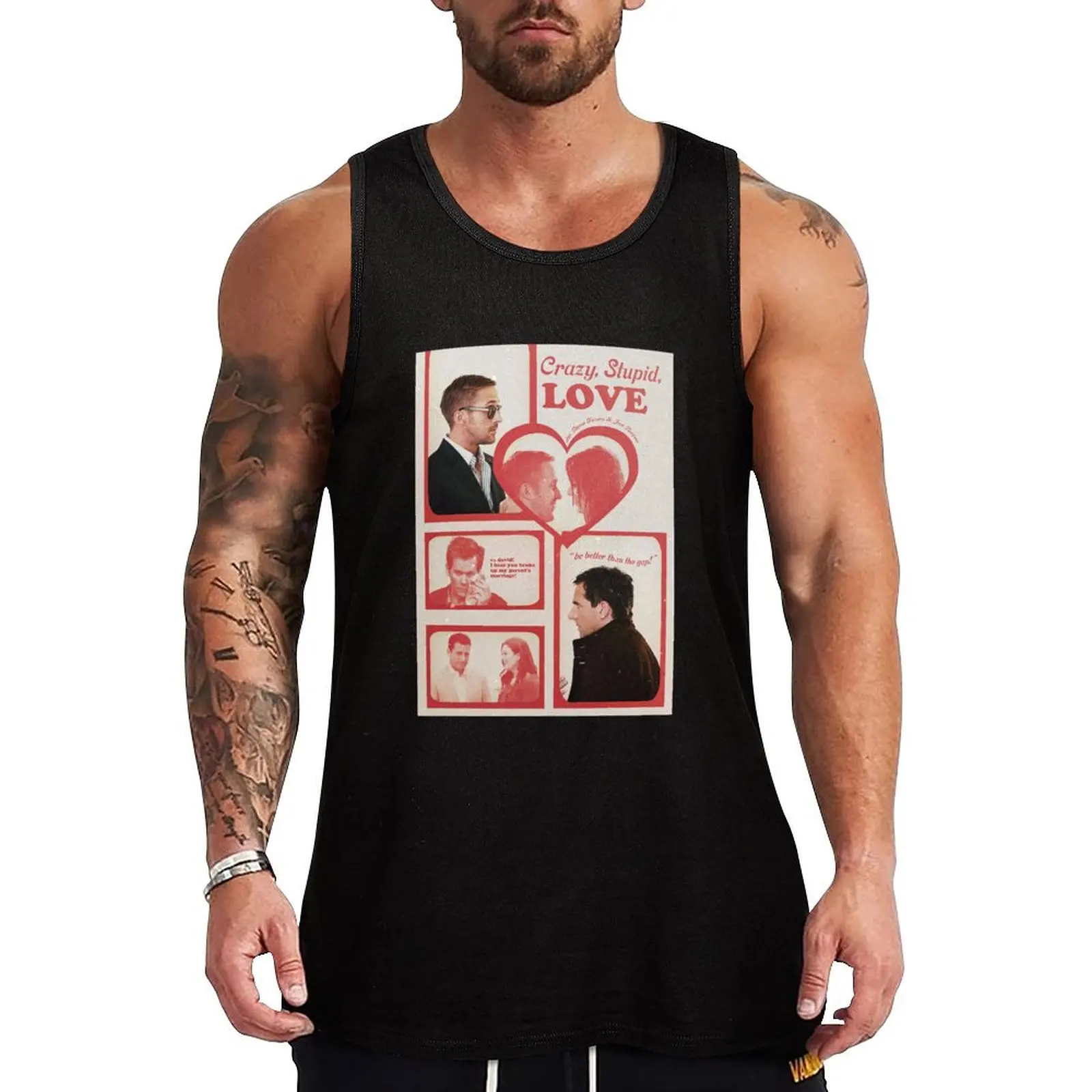 crazy stupid love For Fans Tank Top gym shirt man gym clothes men gym t-shirts man training accessories