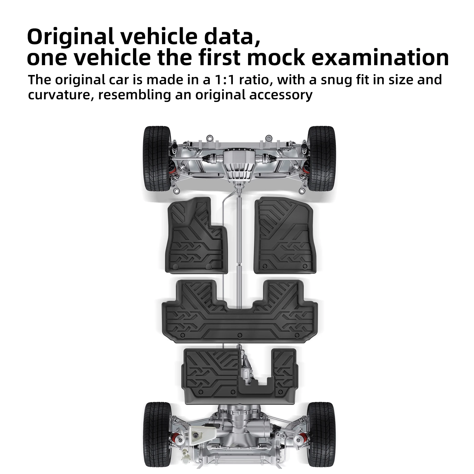 LUCKEASY Left Drive for BYD Tang L/Atto 8/Sealion 8 2025 2026 7Seats (Built-in Refrigerator Model) Car Floor Mats Cargo Trunk