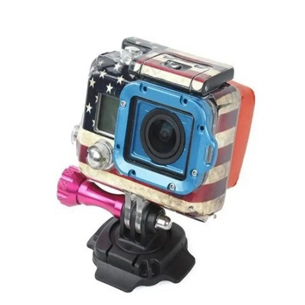 360 Motorcycle Helmet Rotary Adhesive Base Mounts for GoPro Hero13 12 11 10 9 8 7 Session SJ4000 Xiaomi Yi 4K Eken Action Camera