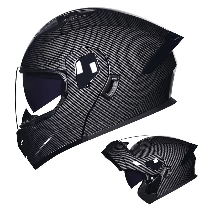 

Full Face Motorcycle Helmet DOT Approved Flip Up Motocross Helmet Dual Visor Modular Helm Moped Scooter Men Cascos Para Motos