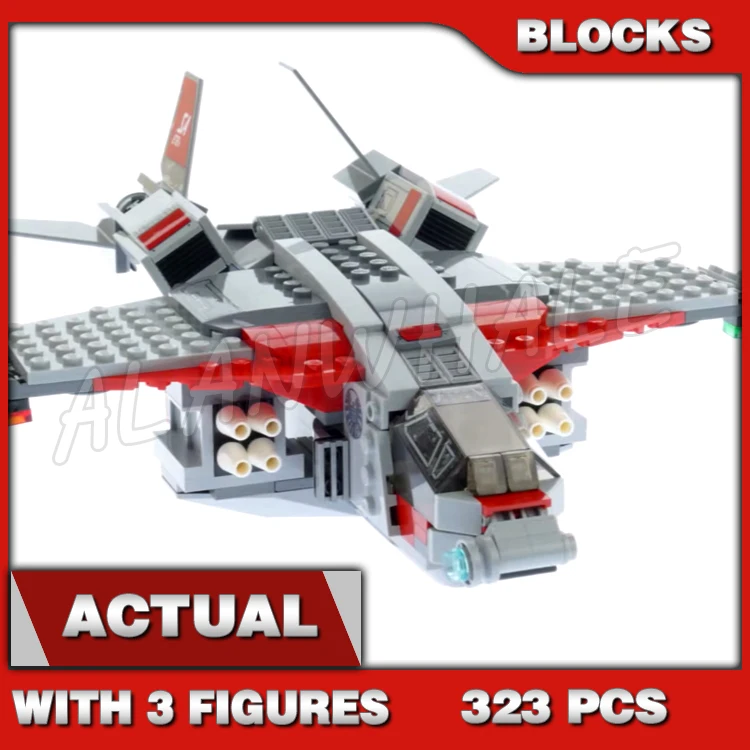 323pcs Super Fighter Revenger Captain and The Skrull Attack Quinjet Plane 11235 Building Blocks toys Compatible With Model