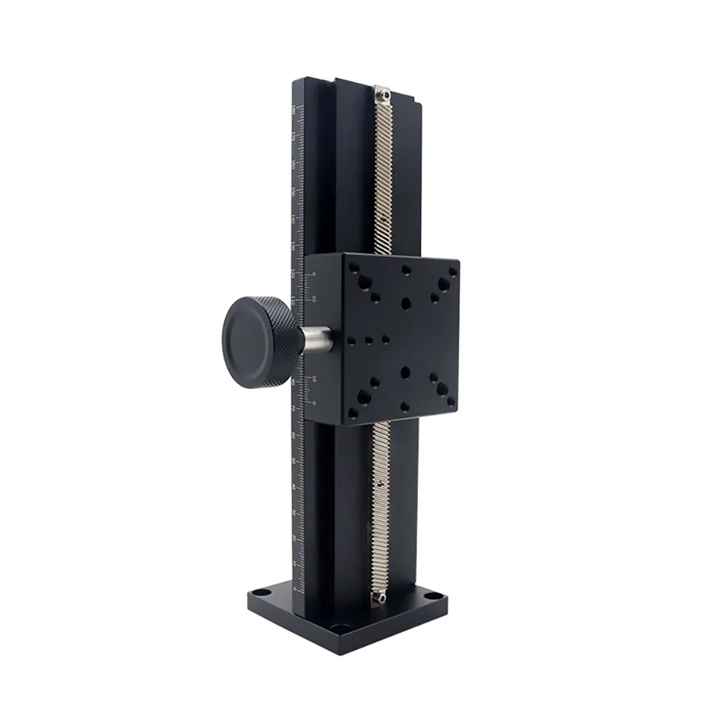 Z Axis LWZ60 L=100-500mm Dovetail Groove Linear Long Stroke Fine-Tuning Sliding Table Manual Displacement Trimming Platform