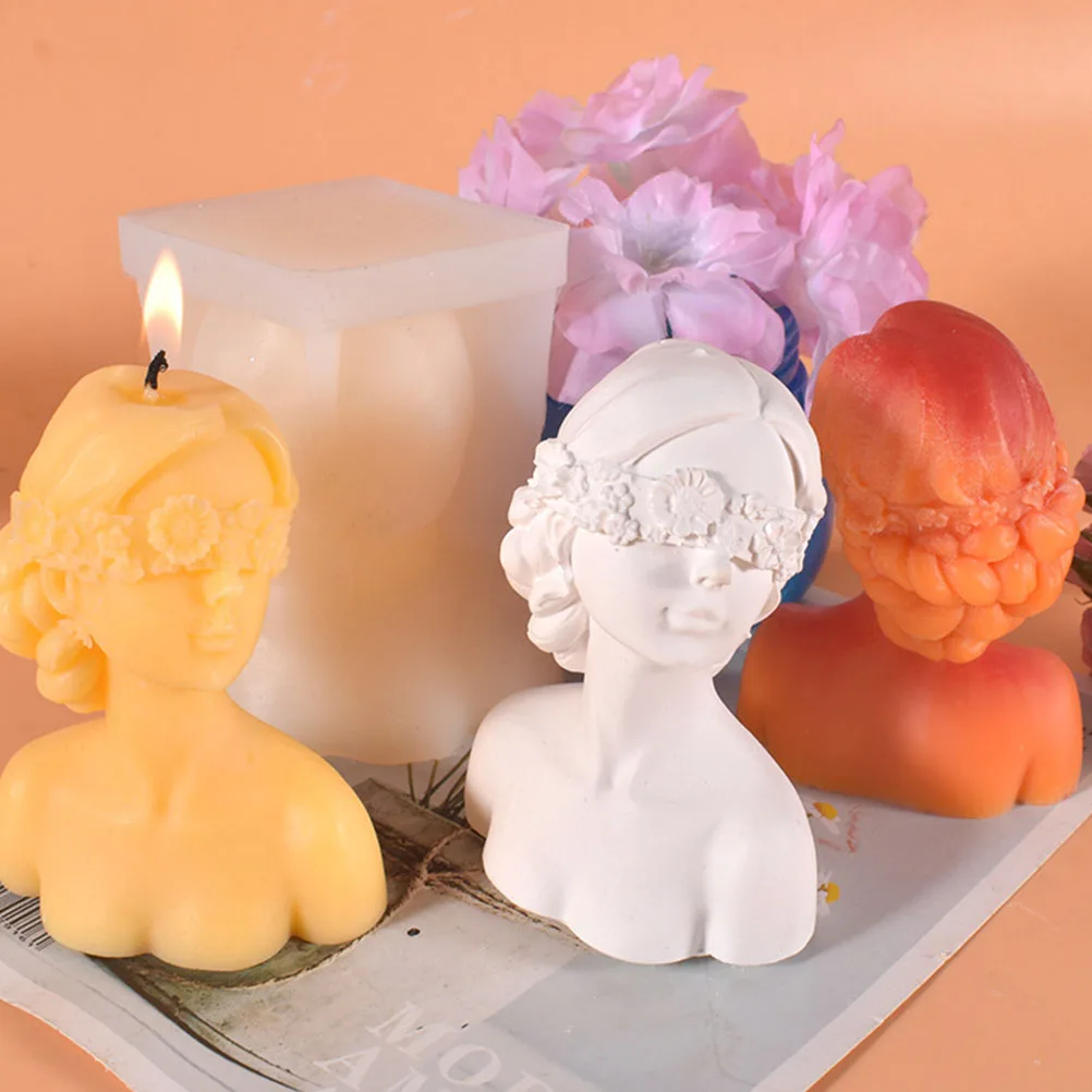 

Blindfolded Girl Mold Silicone Body Shaped Molds for DIY Aromatherapy Wax Casting Decorative Soap Polymer Clay Projects