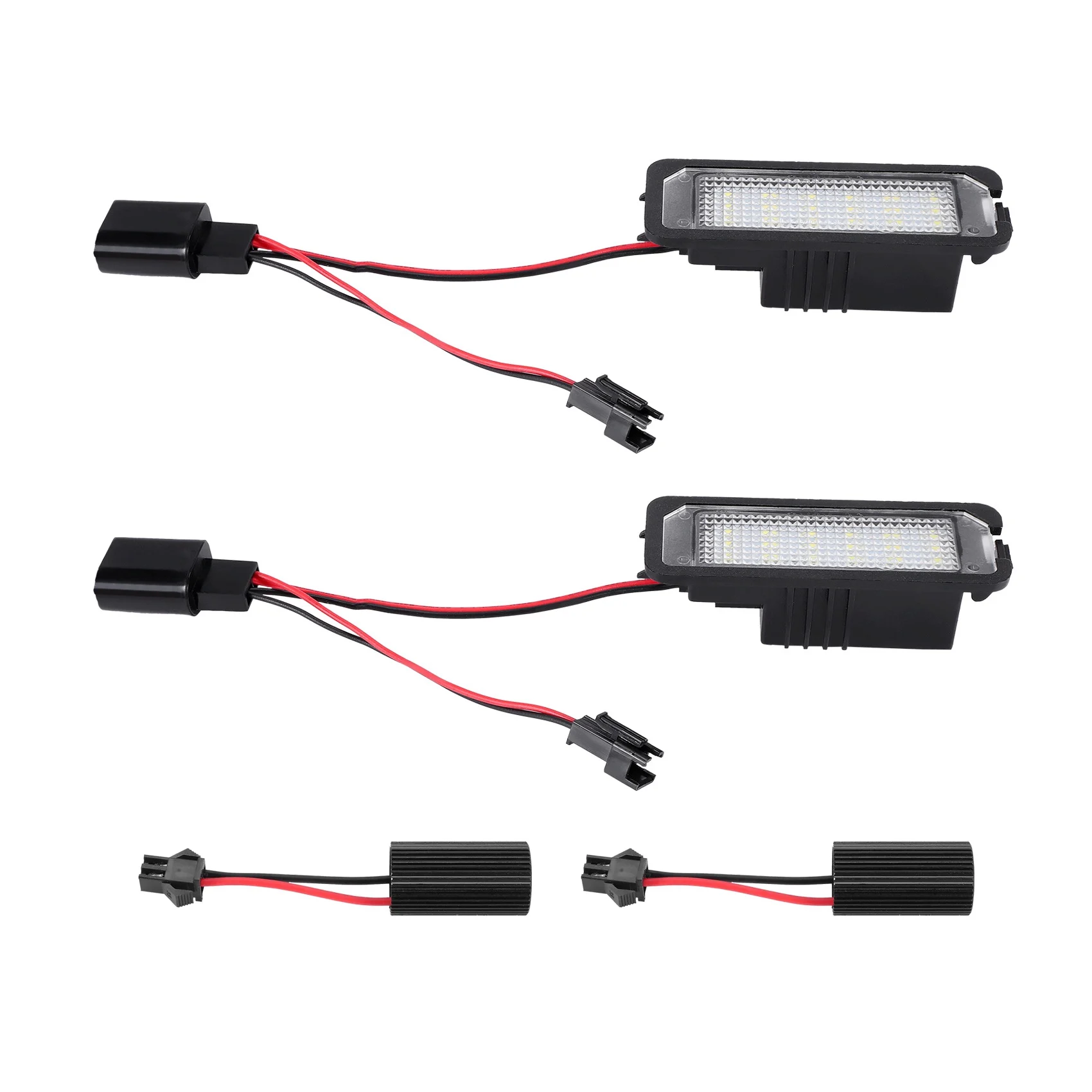 LED número matrícula lâmpadas de luz, acessórios exteriores do carro, 12V, golfe 4, 5, 6, 7, 2pcs